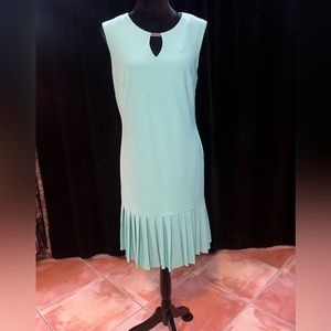 Aqua blue ruffled dress